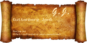 Guttenberg Jenő névjegykártya