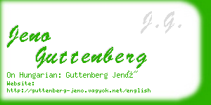 jeno guttenberg business card